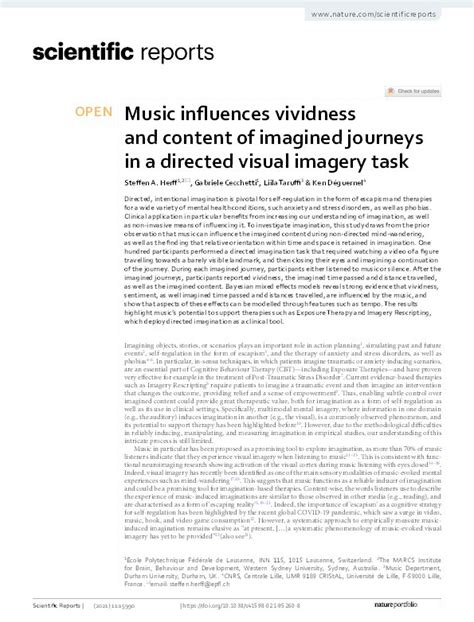 Music influences vividness and content of imagined journeys in a.